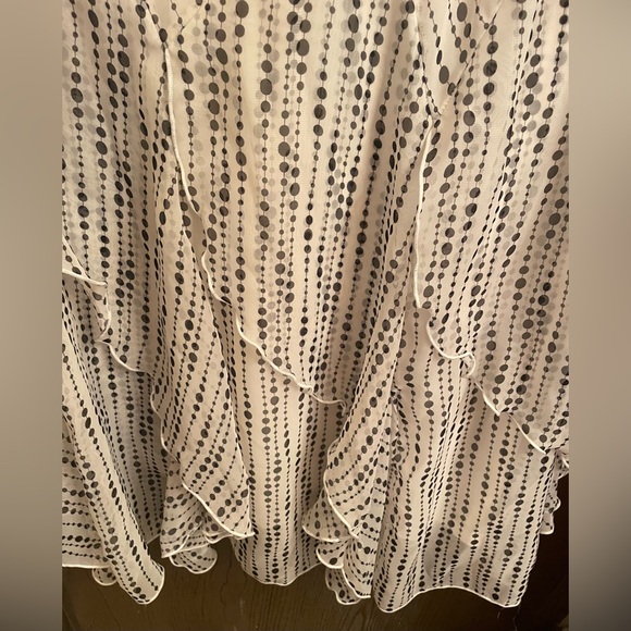 Amanda Lane White with Black Pokadot Layered Sleeveless Dress 18W - Picture 6 of 14